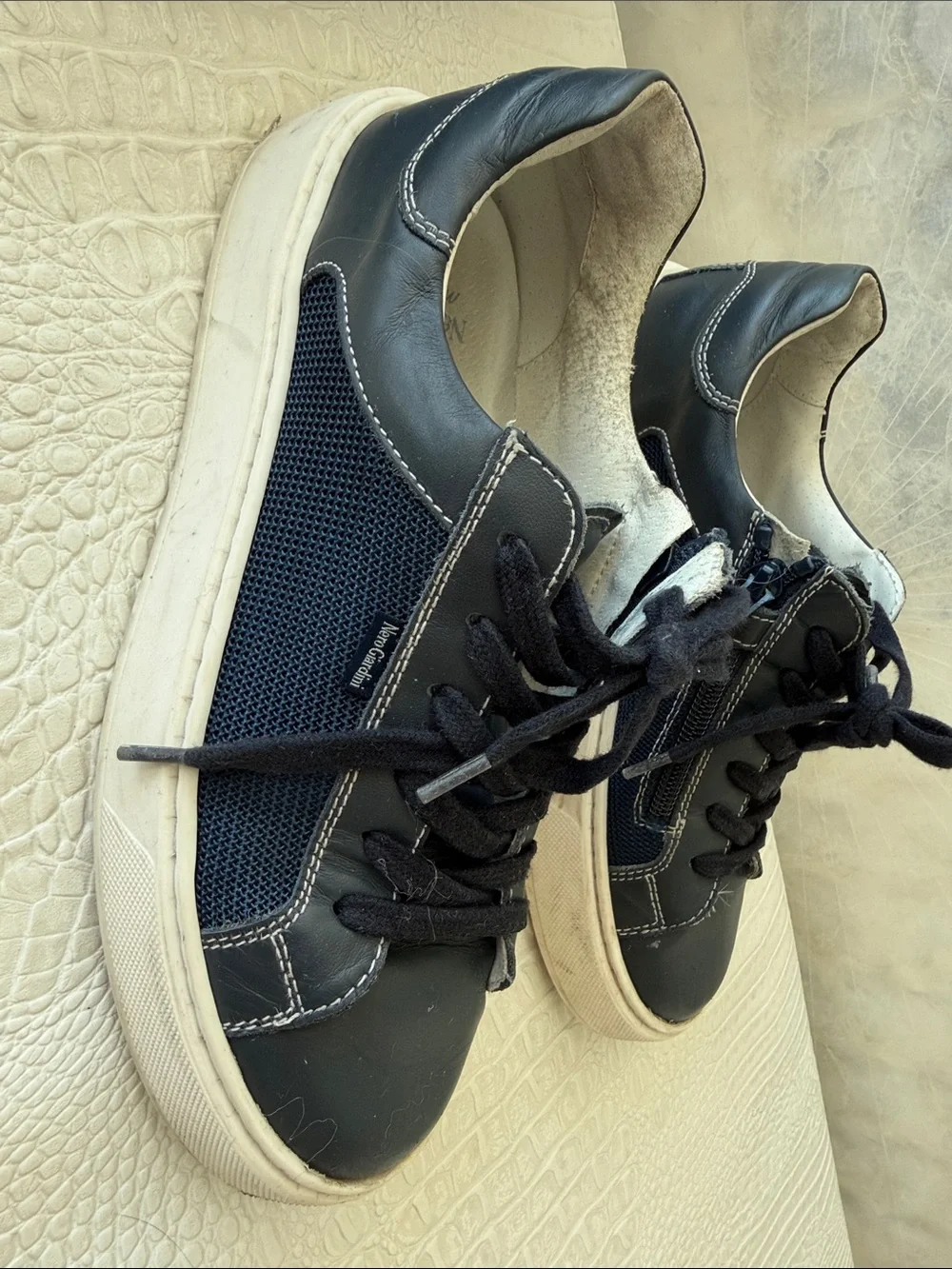 Boys Bruno Marc Two Pairs of Dress shoes/Sneakers - Black ,Navy Sizes 36-37,5